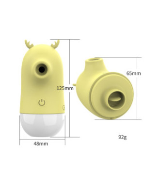 2 en 1 Stimulateur clitoridien par vibrations et par langue USB Cerf 